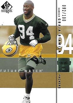 2001 SP Authentic - Future Watch Gold #184 Kabeer Gbaja-Biamila Front