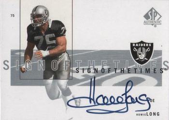 2001 SP Authentic - Sign of the Times #HL Howie Long Front