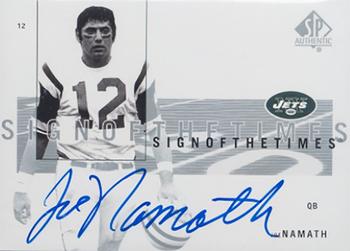 2001 SP Authentic - Sign of the Times #JN Joe Namath Front