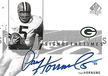 2001 SP Authentic - Sign of the Times #PH Paul Hornung Front