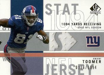2001 SP Authentic - Stat Jerseys #SP-AT Amani Toomer Front