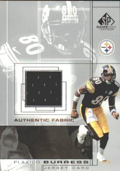 2001 SP Game Used Edition - Authentic Fabric #PB Plaxico Burress Front