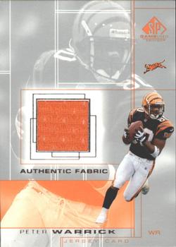 2001 SP Game Used Edition - Authentic Fabric #PW Peter Warrick Front