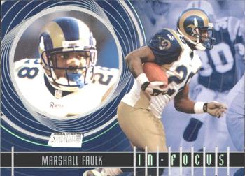 2001 Stadium Club - In Focus #IF2 Marshall Faulk Front