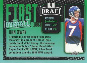 2023 Leaf Draft #4 John Elway Back
