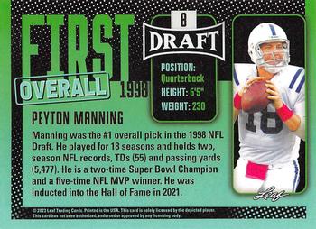 2023 Leaf Draft #8 Peyton Manning Back
