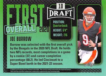 2023 Leaf Draft #10 Joe Burrow Back