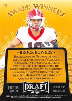 2023 Leaf Draft #13 Brock Bowers Back