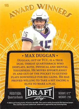 2023 Leaf Draft #16 Max Duggan Back