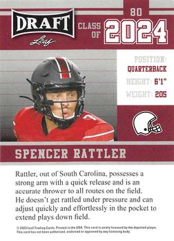 2023 Leaf Draft #80 Spencer Rattler Back