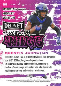 2023 Leaf Draft #99 Quentin Johnston Back