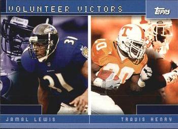 2001 Topps - Combos #TC3 Volunteer Victors (Jamal Lewis / Travis Henry) Front