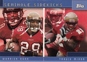 2001 Topps - Combos #TC9 Seminole Sidekicks (Warrick Dunn / Travis Minor) Front