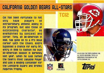2001 Topps - Combos #TC12 Battling Bears (Tony Gonzalez / Andre Carter) Back