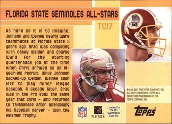 2001 Topps - Combos #TC17 Seminole Sergeants (Brad Johnson / Chris Weinke) Back
