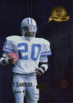 1996 Collector's Edge President's Reserve - Running Mates #RM15 Scott Mitchell / Barry Sanders Back