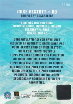 2001 Topps - Pro Bowl Jerseys #TP-MA Mike Alstott Back