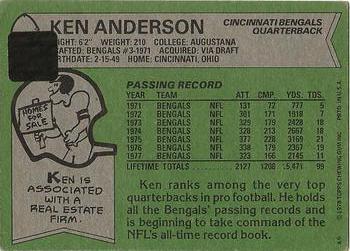2001 Topps Archives - Autoproofs #NNO Ken Anderson Back