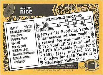 2001 Topps Archives - Previews #3 Jerry Rice Back
