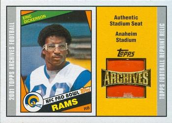 2001 Topps Archives - Relic Seats #AS-ED Eric Dickerson Front