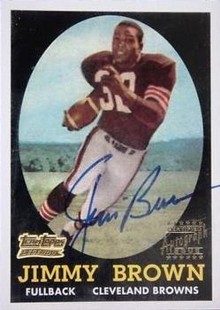2001 Topps Archives - Rookie Reprint Autographs #AA-JB Jim Brown Front