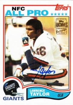 2001 Topps Archives - Rookie Reprint Autographs #AA-LT Lawrence Taylor Front