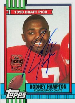 2001 Topps Archives - Rookie Reprint Autographs #AA-RH Rodney Hampton Front