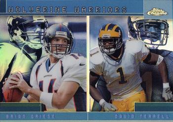 2001 Topps Chrome - Combos Refractors #TC7 Brian Griese / David Terrell Front
