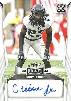 2023 Leaf Draft - Autographs White #BA-CT1 Cory Trice Front