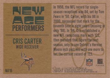 2001 Topps Heritage - New Age Performers #NA15 Cris Carter Back