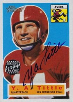 2001 Topps Heritage - Real One Autographs #THRO-YT Y.A. Tittle Front