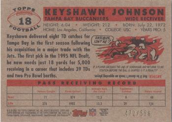 2001 Topps Heritage - Retrofractor #18 Keyshawn Johnson Back