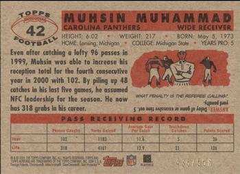 2001 Topps Heritage - Retrofractor #42 Muhsin Muhammad Back