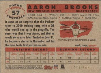 2001 Topps Heritage - Retrofractor #57 Aaron Brooks Back