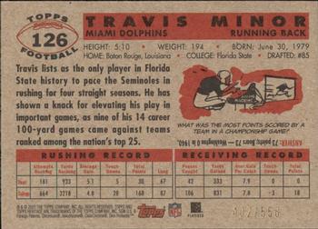 2001 Topps Heritage - Retrofractor #126 Travis Minor Back