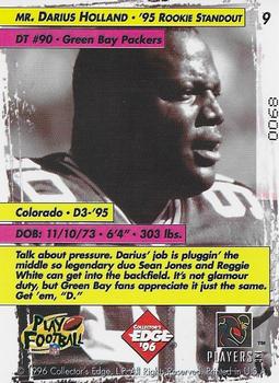 1996 Collector's Edge - Too Cool #9 Darius Holland Back