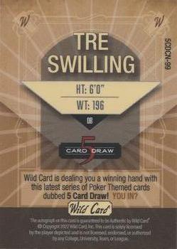 2022 Wild Card 5 Card Draw - Contemporary Holographic Rainbow Tan #5CDCN-99 Tre Swilling Back