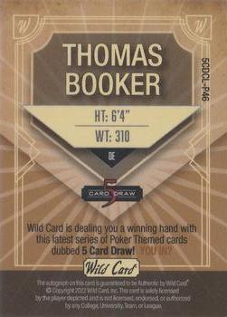 2022 Wild Card 5 Card Draw - Classic Copper Foil Black #5CDCL-P46 Thomas Booker Back
