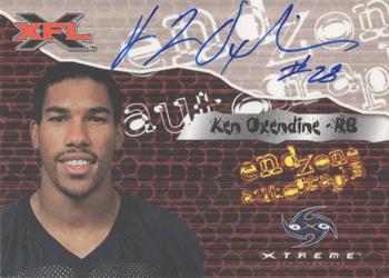 2001 Topps XFL - Endzone Autographs #NNO Ken Oxendine Front