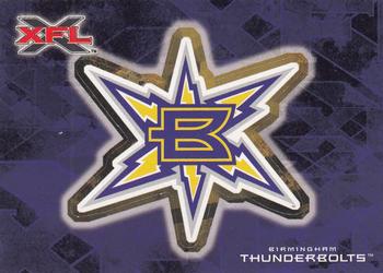 2001 Topps XFL - Logo Stickers #2 Birmingham Thunderbolts Front