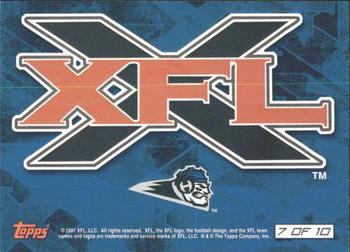 2001 Topps XFL - Logo Stickers #7 New York-New Jersey Hitmen Back