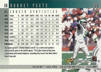 1996 Donruss #27 Rodney Peete Back