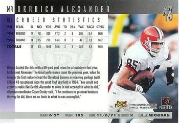 1996 Donruss #43 Derrick Alexander Back
