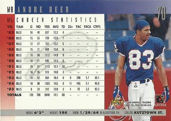 1996 Donruss #70 Andre Reed Back