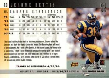 1996 Donruss #92 Jerome Bettis Back