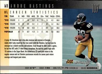 1996 Donruss #107 Andre Hastings Back