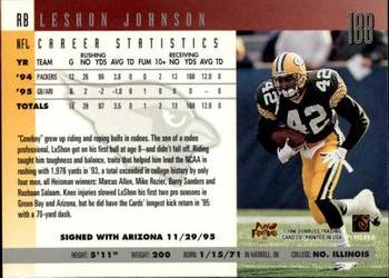 1996 Donruss #188 LeShon Johnson Back