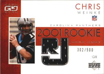 2001 UD Game Gear - Rookie Jerseys #102 Chris Weinke Front