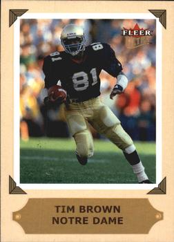 2001 Ultra - College Greats Previews #NNO Tim Brown Front