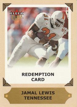 2001 Ultra - College Greats Previews Autograph Redemptions #NNO Jamal Lewis Front
